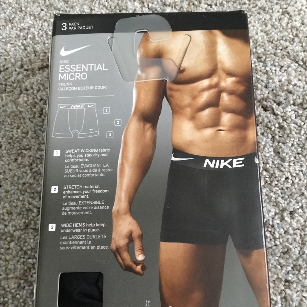 Nike essential micro trunk briefs 3 pack NIB
